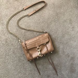 Rebecca Minkoff Mini Mac Crossbody (light brown)